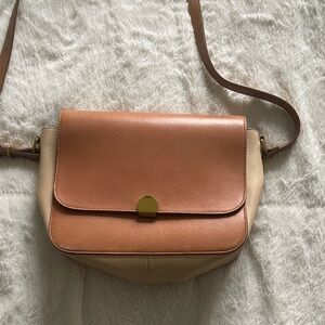 Madewell Brown and Cream Crossbody Bag